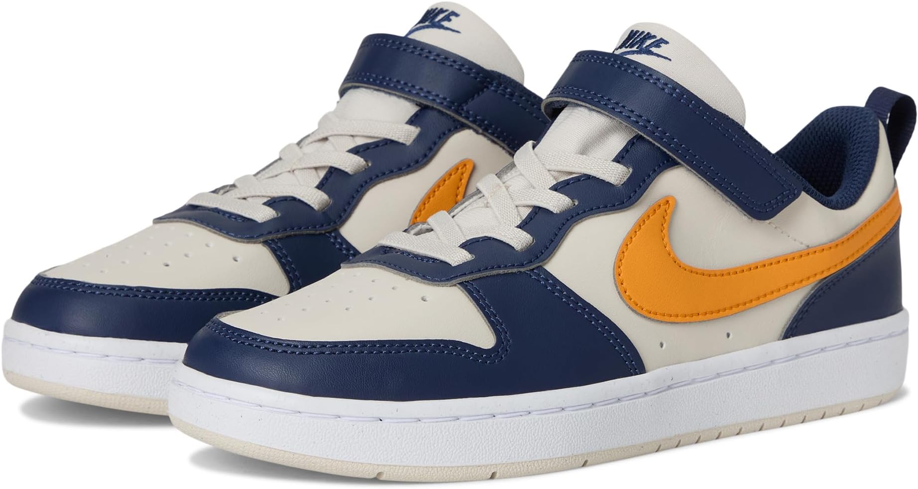 

Кроссовки Nike Kids Court Borough Low Recraft, цвет Light Orewood Brown/Orange Peel/Midnight Navy