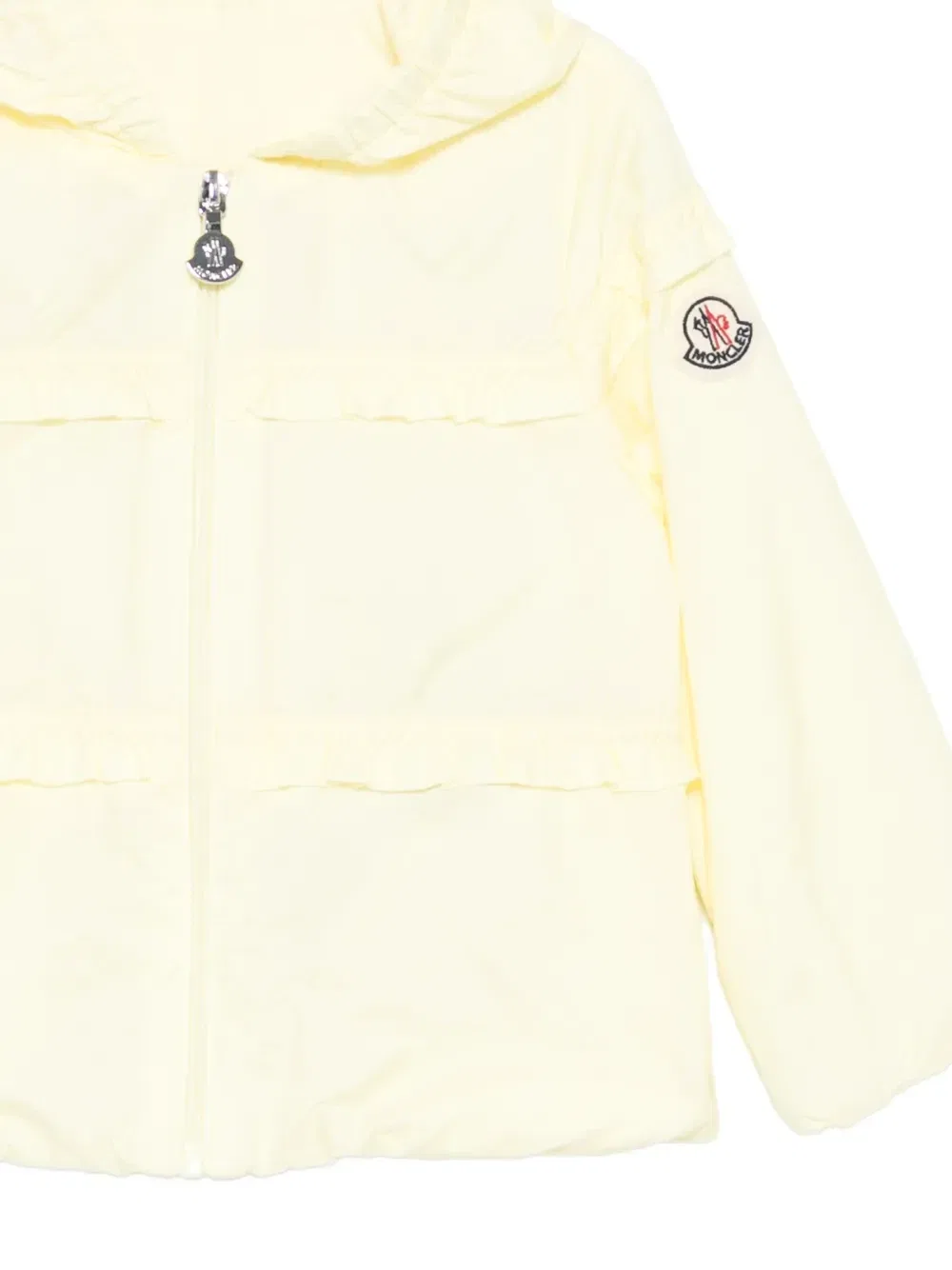 Куртка Hiti с капюшоном и оборками Moncler Enfant, желтый — фото 3