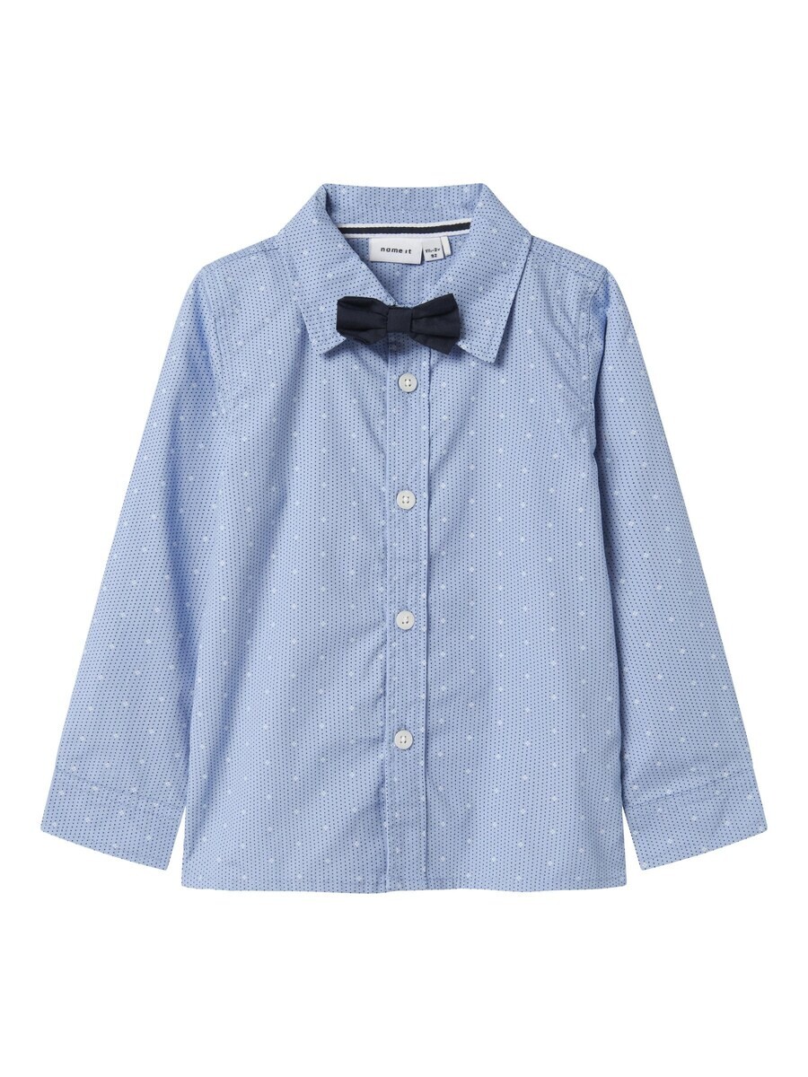 

Рубашка на пуговицах NAME IT Regular fit Button Up Shirt NMMRiza, темно-синий/светло-синий