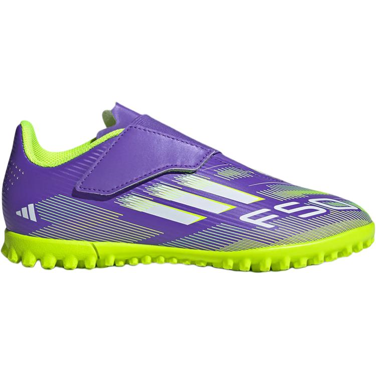 Adidas F50 CLUB устойчивые к истиранию низкие детские футбольные бутсы Purple Kids' — фото 3