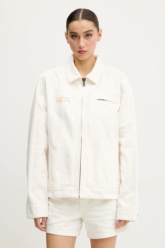 

Хлопковая куртка Guess Originals, бежевый