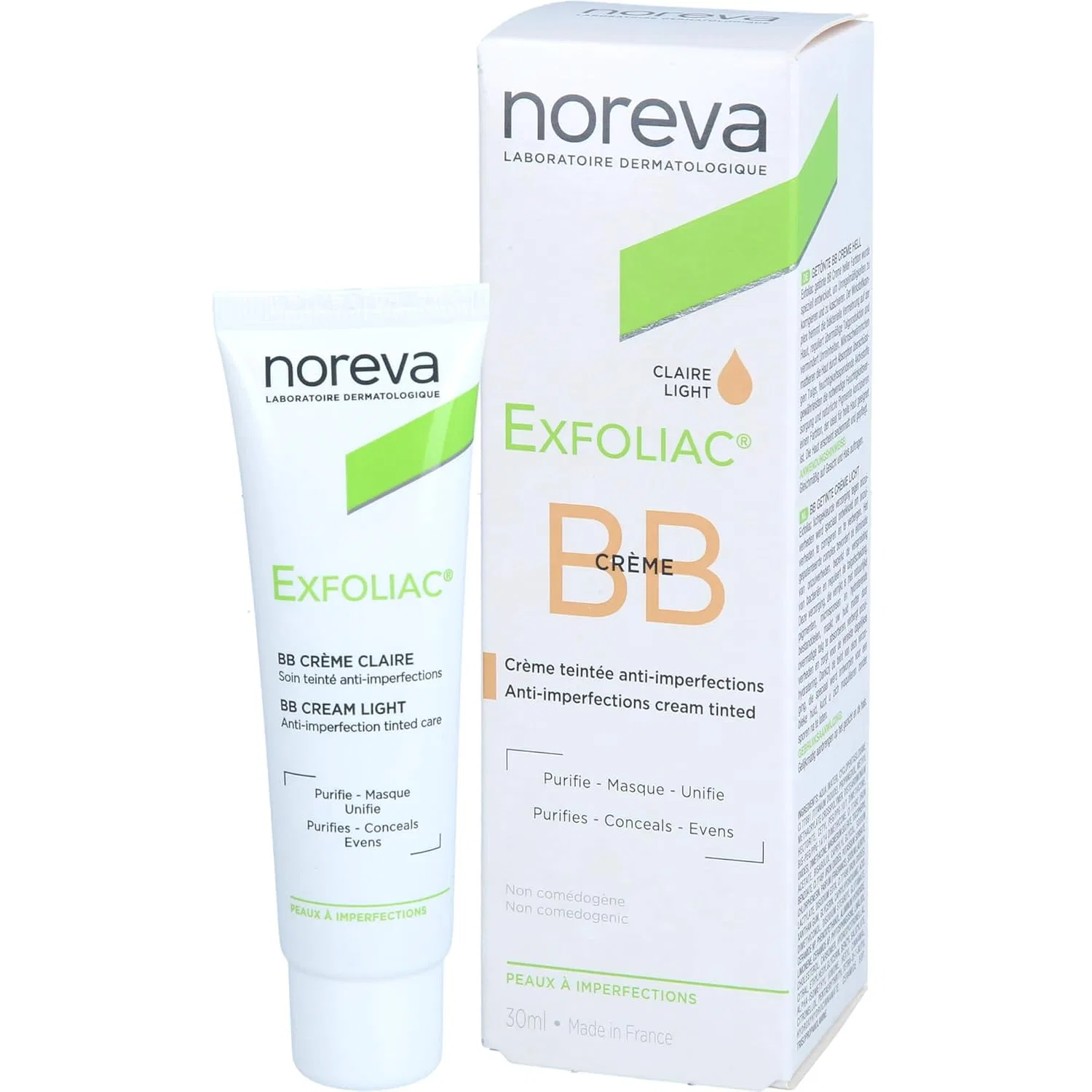 BB-крем Exfoliac Claire / Light Noreva Exfoliac, Ivory — фото 2