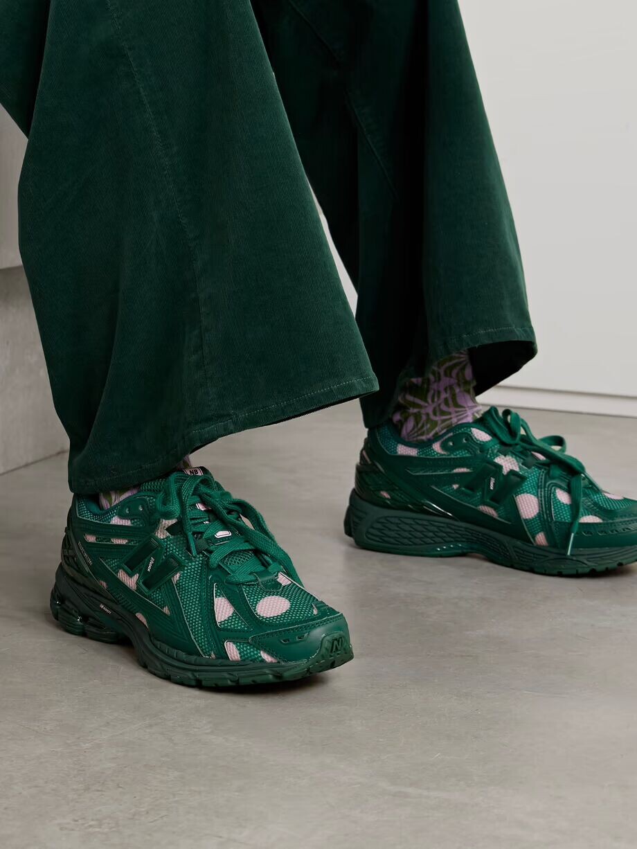 Кроссовки 1906 из искусственной кожи и сетки с резиновой отделкой New Balance, зеленый — фото 2