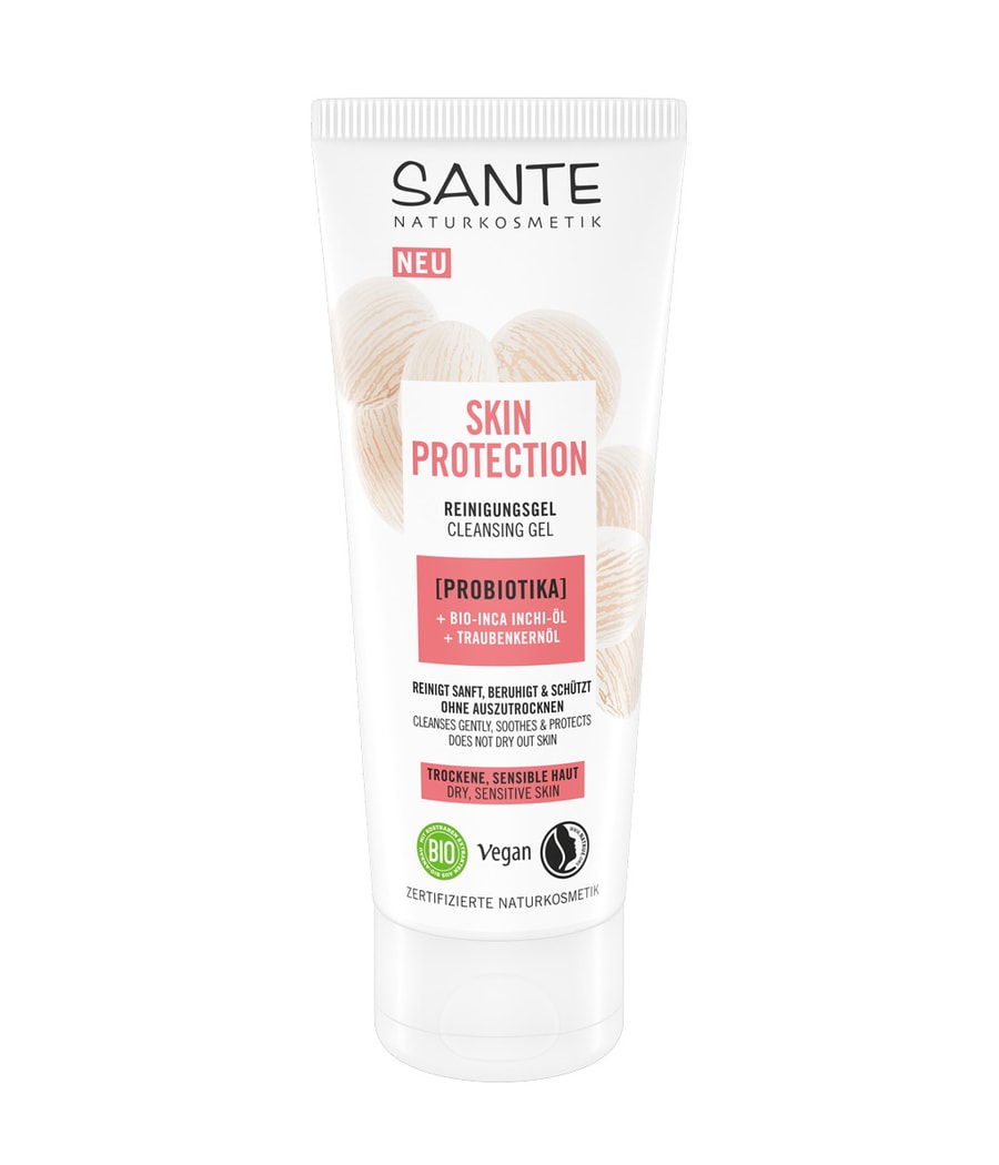 

Очищающий гель Sante Skin Protection Reinigungsgel mit Probiotika, Bio-Inca Inchi-Öl & Traubenkernöl, 100 ml