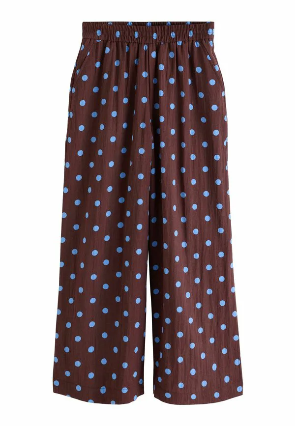 Наденьте очень широкие брюки Next, Chocolate Brown Blue Spot