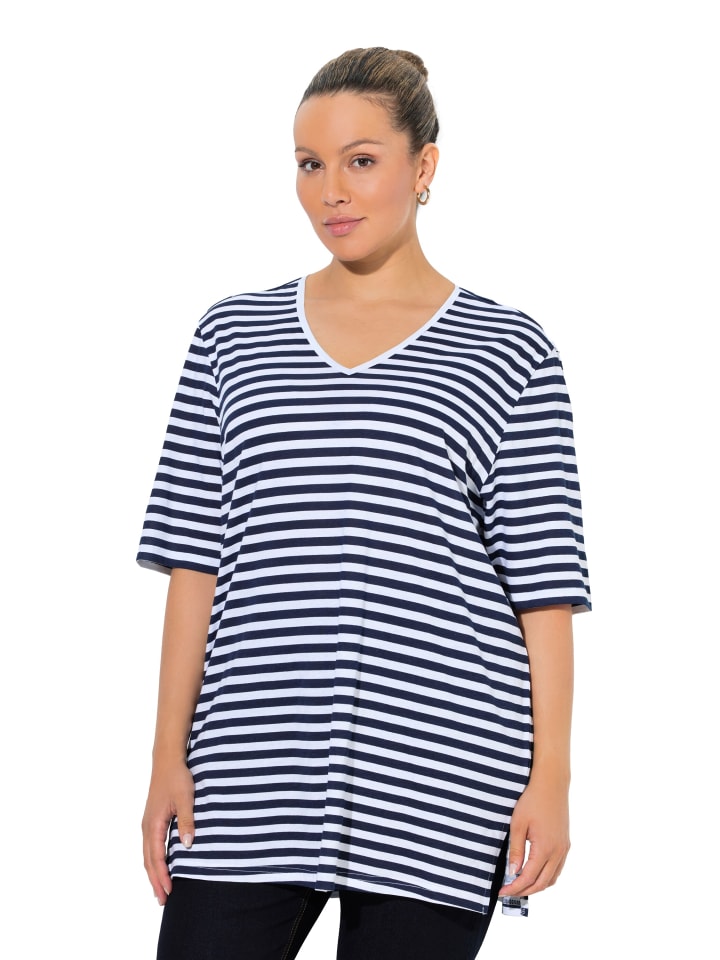 

Ulla Popken Темно-синяя футболка, Синий, Ulla Popken Темно-синяя футболка