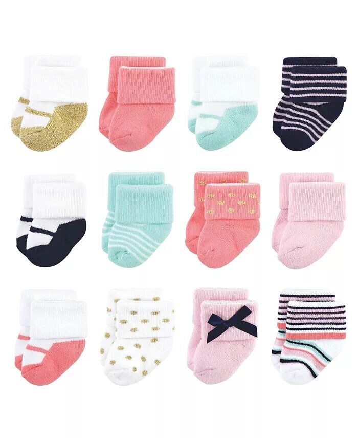 

Носки для новорожденных Baby Girls Treasure, коралловый блеск Little Treasure, розовый
