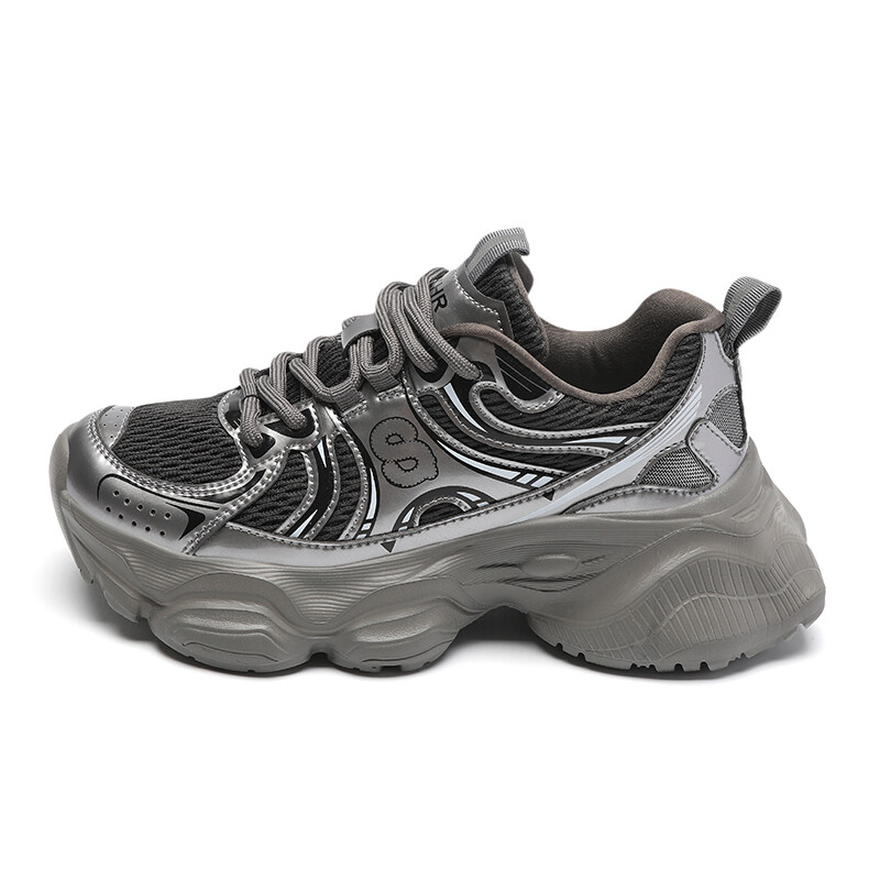 

Кроссовки женские толстые низкие Zhr, цвет Dark Gray [Iron Gray Shadow]