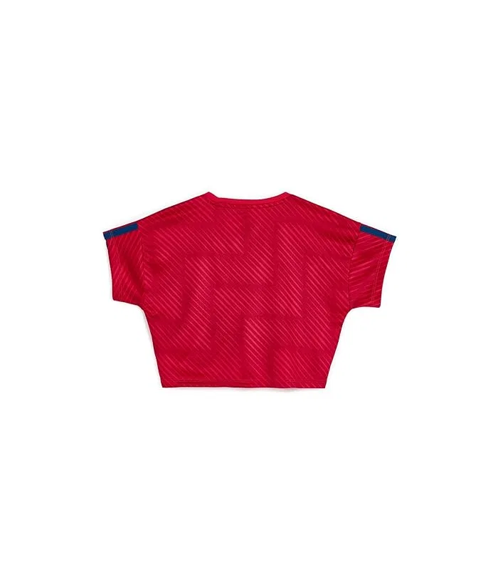 Спортивный топ и шорты-юбка Aop Soccer Top Skort Set Adidas Kids, Pure Ruby — фото 2