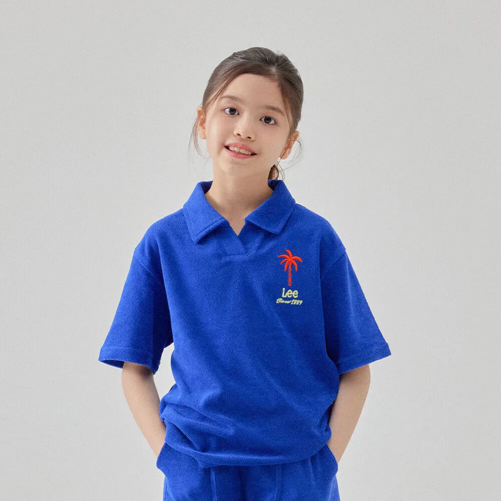 Детская футболка поло Oceans Terry синего цвета от Lee Kids