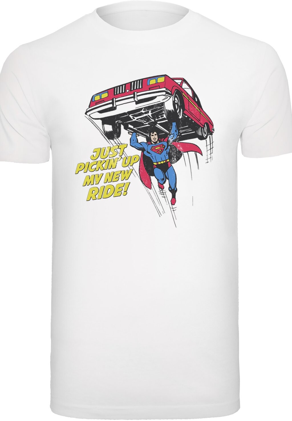 

Футболка с принтом DC COMICS SUPERMAN NEW RIDE SUPERHELD F4NT4STIC, белый