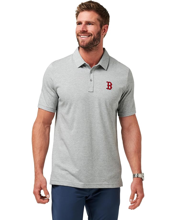 

Поло TravisMathew Boston Red Sox The Zinna Polo, цвет Heather Grey