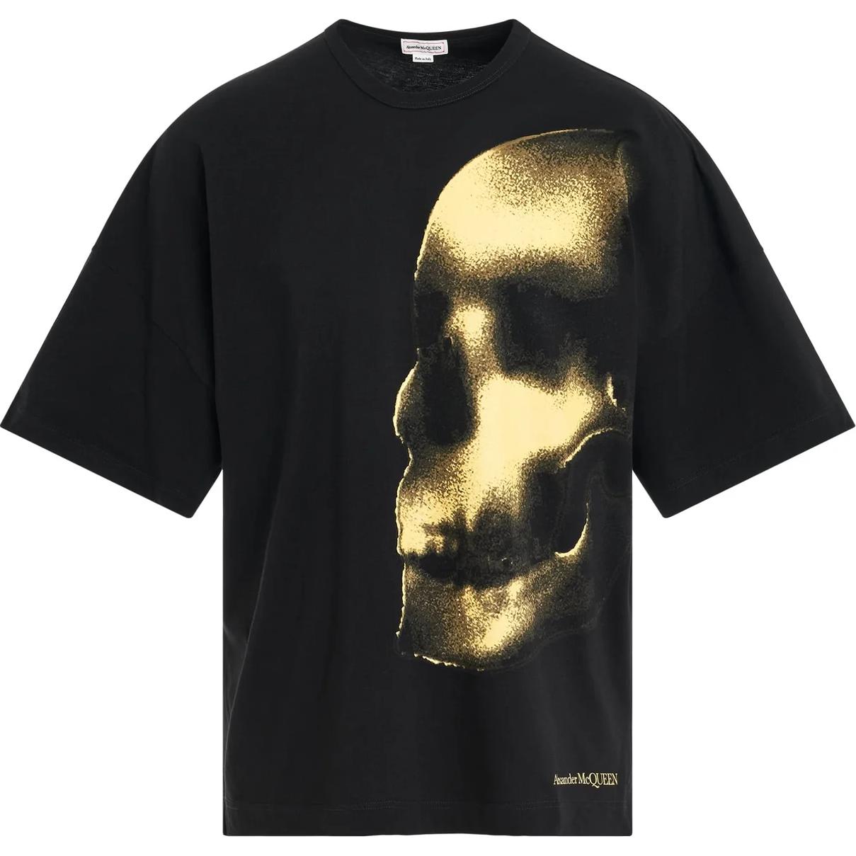 

Футболка с принтом Alexander McQueen, черная