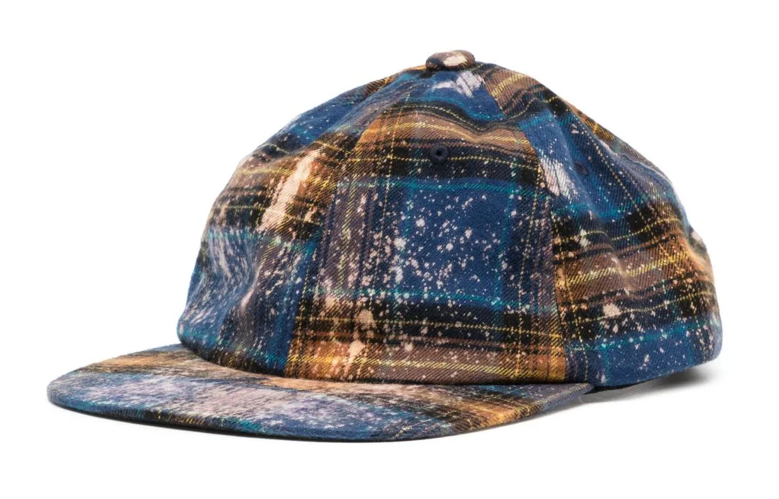 

WE11DONE Отбеленная клетчатая кепка, Blue