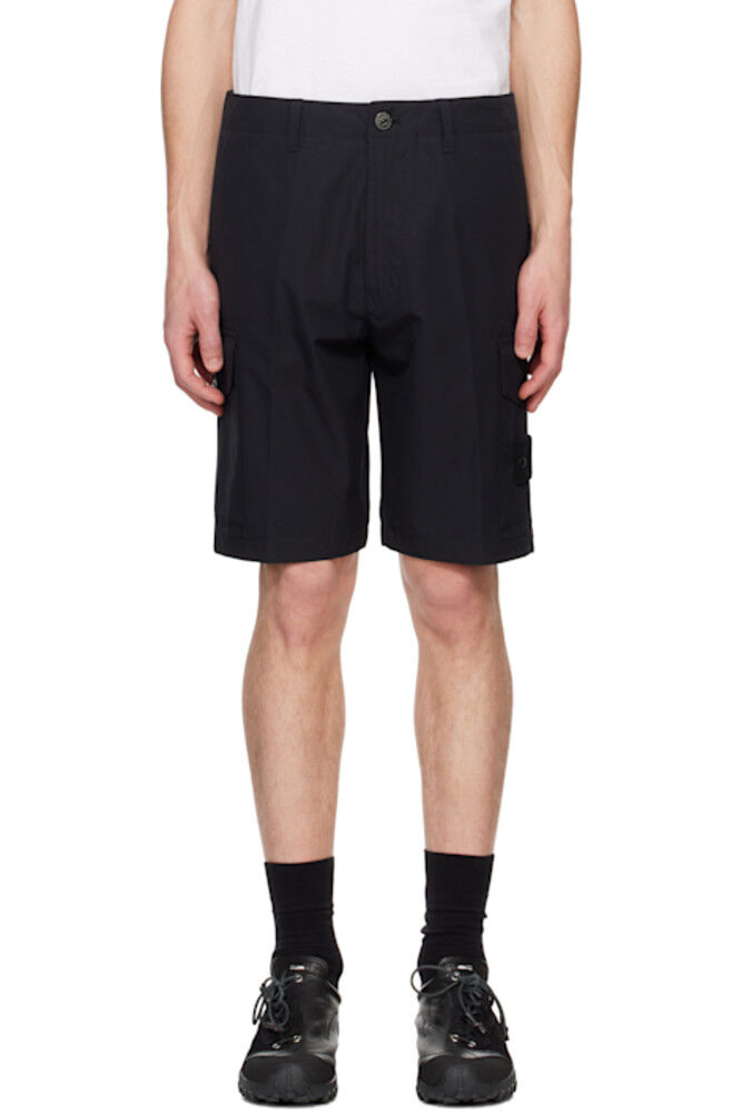 

Черные шорты из органического хлопка Stone Island