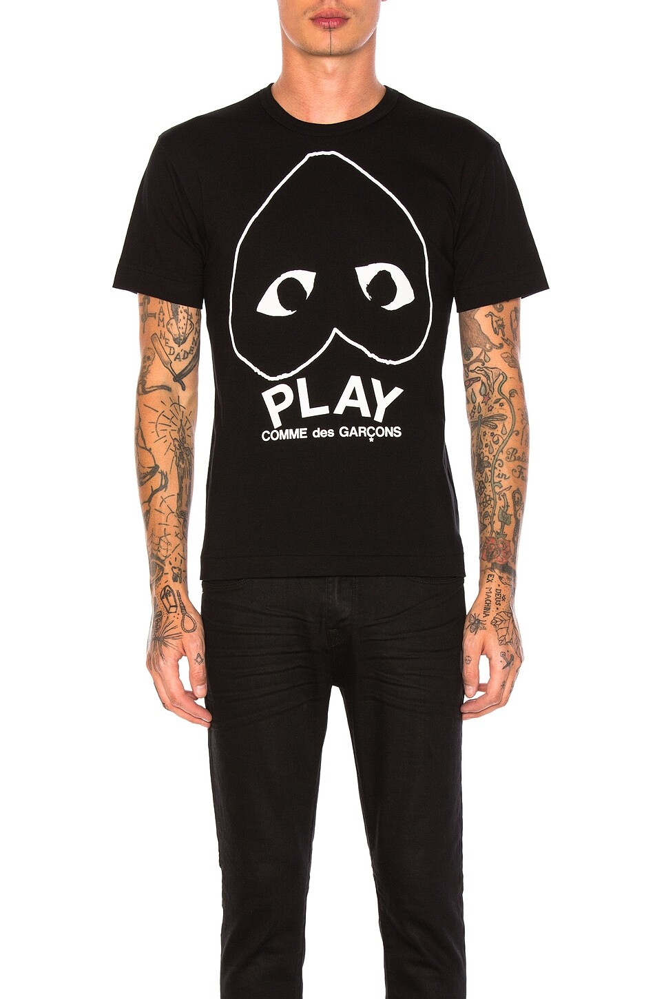

Хлопковая футболка с эмблемой Comme Des Garcons Play, черный