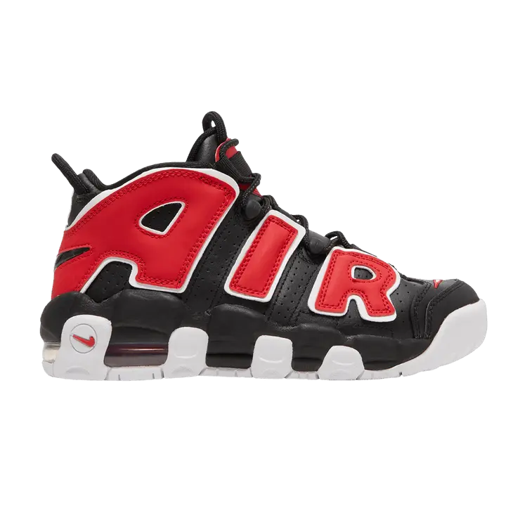 

Кроссовки Nike Air More Uptempo GS 'Black University Red', черный