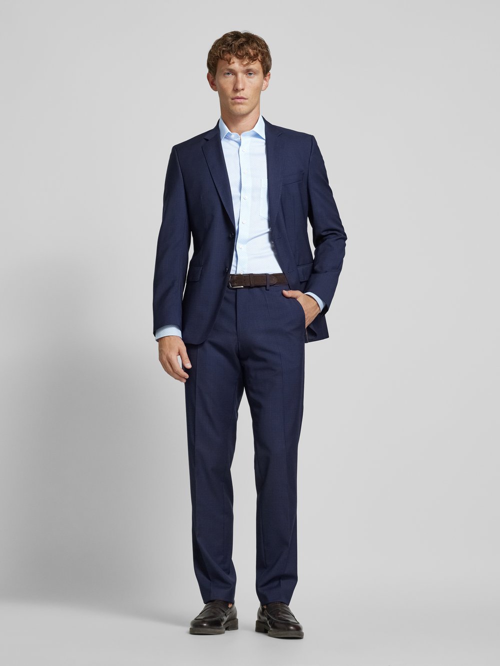 

Рубашка делового покроя Modern Fit с планкой на пуговицах OLYMP, синий