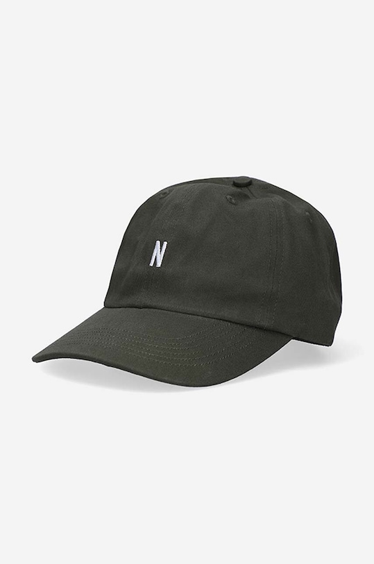 

Хлопковая кепка с козырьком Twill Sports Cap Norse Projects, зеленый