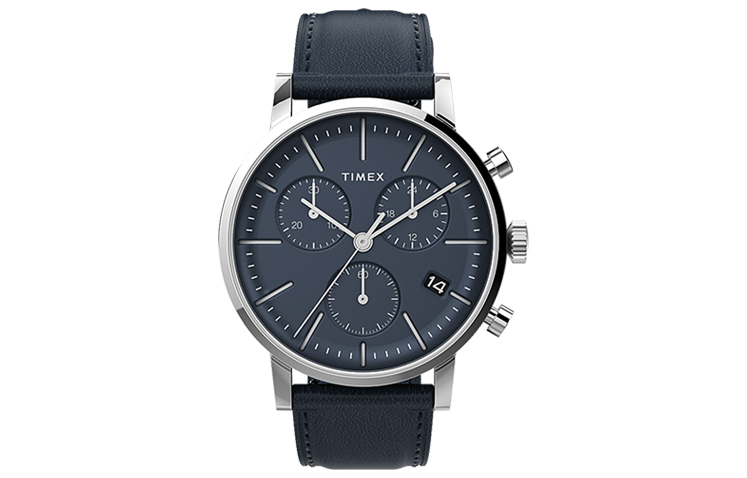 

TIMEX Часы TREND Collection Wrist Watch Quartz Movement Leather Strap Blue Dial Men's Watch, Blue Dial