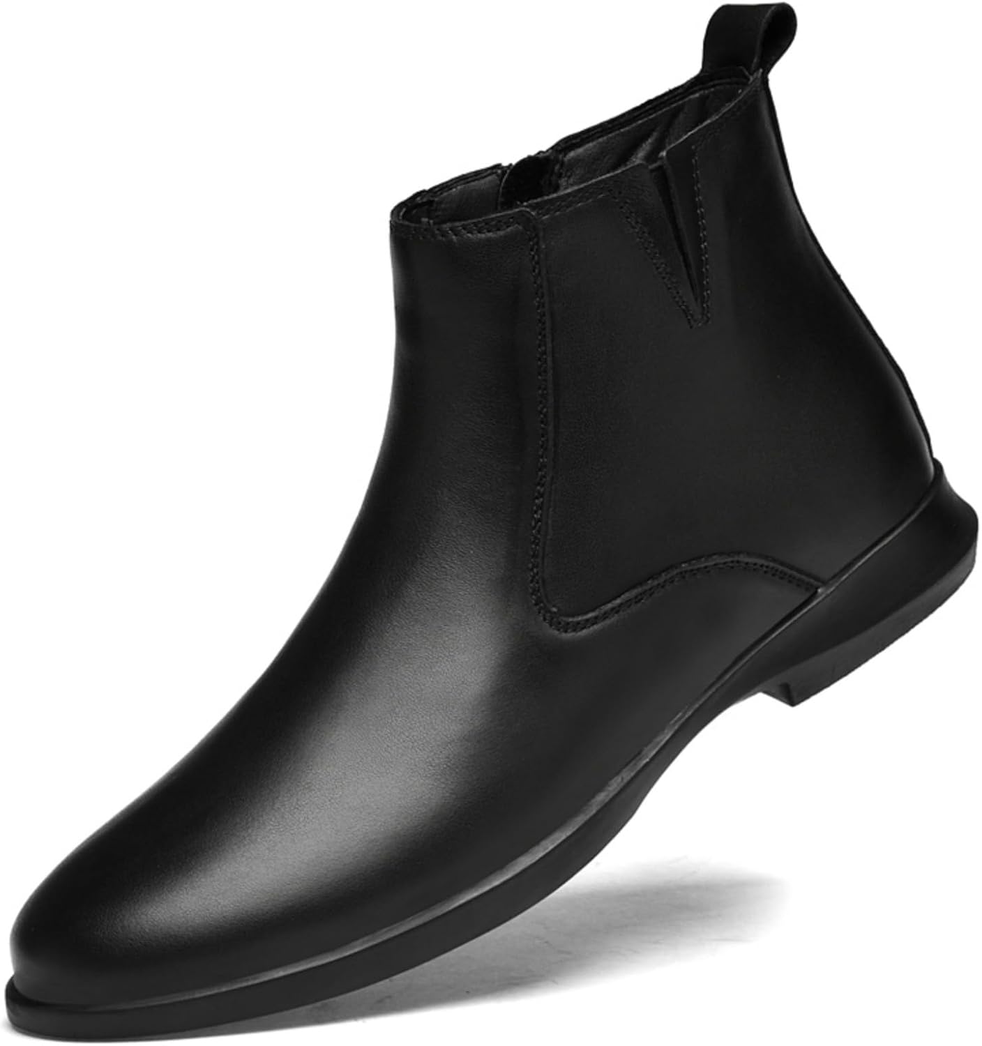 

Мужские ботинки Челси из натуральной кожи - ботильоны с одношовной конструкцией, боковой молнией, плоским каблуком, круглым носком, легкие и удобные. Идеально подходят для вечеринок, свадеб, официальных мероприятий и использования в офисе Houdbd...