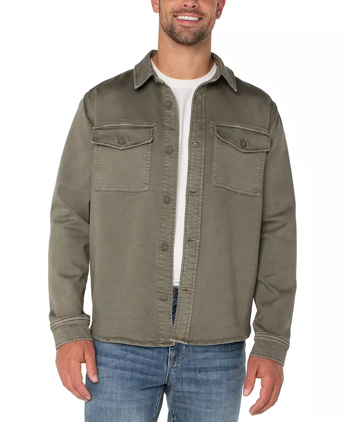 

Мужская рубашка с двумя карманами Overshirt Liverpool Los Angeles, зеленый
