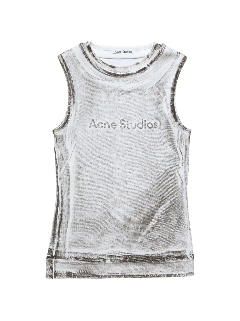 Топ с логотипом Acne Studios, серый