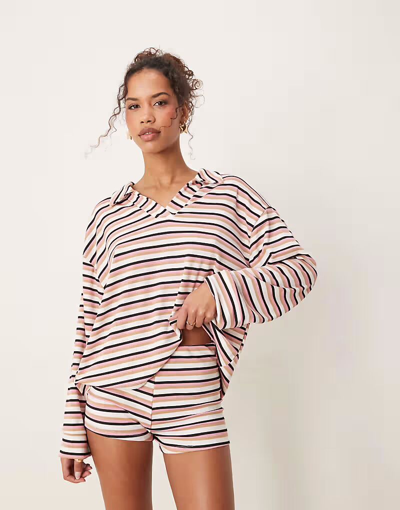 

Короткие шорты ASOS DESIGN micro в розовую полоску