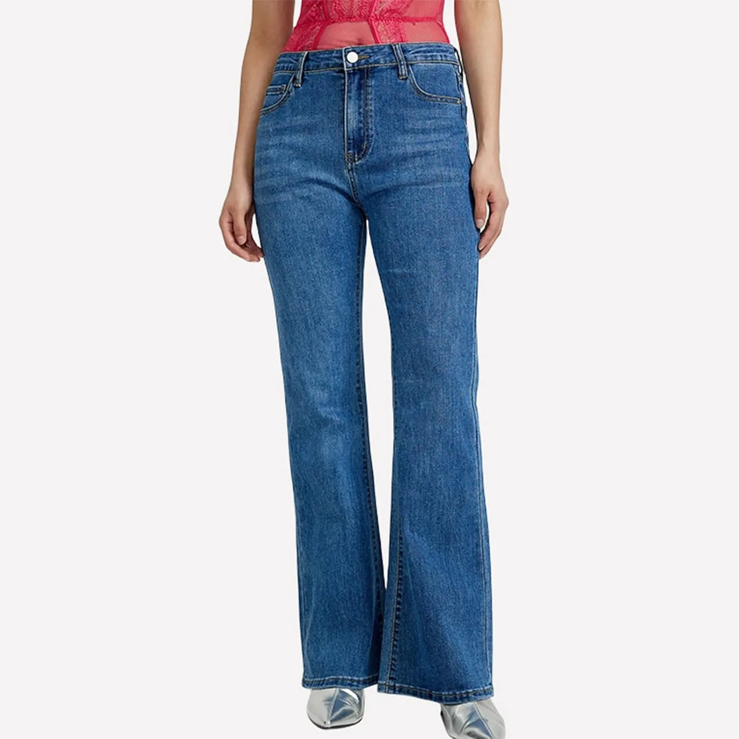 Широкие джинсы женские high waisted baggy — фото 2