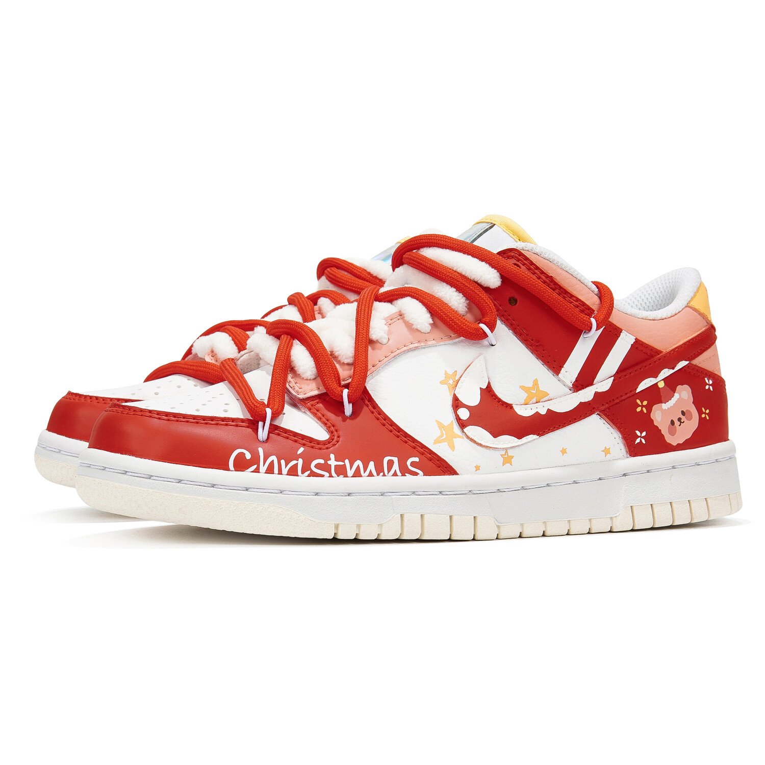 

Кроссовки Nike Dunk Skateboard Shoes Women's Low-Top White Red