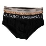 

Черно-бежевое логотип хлопок стрейч Брандо трусы-комбинации Dolce & Gabbana