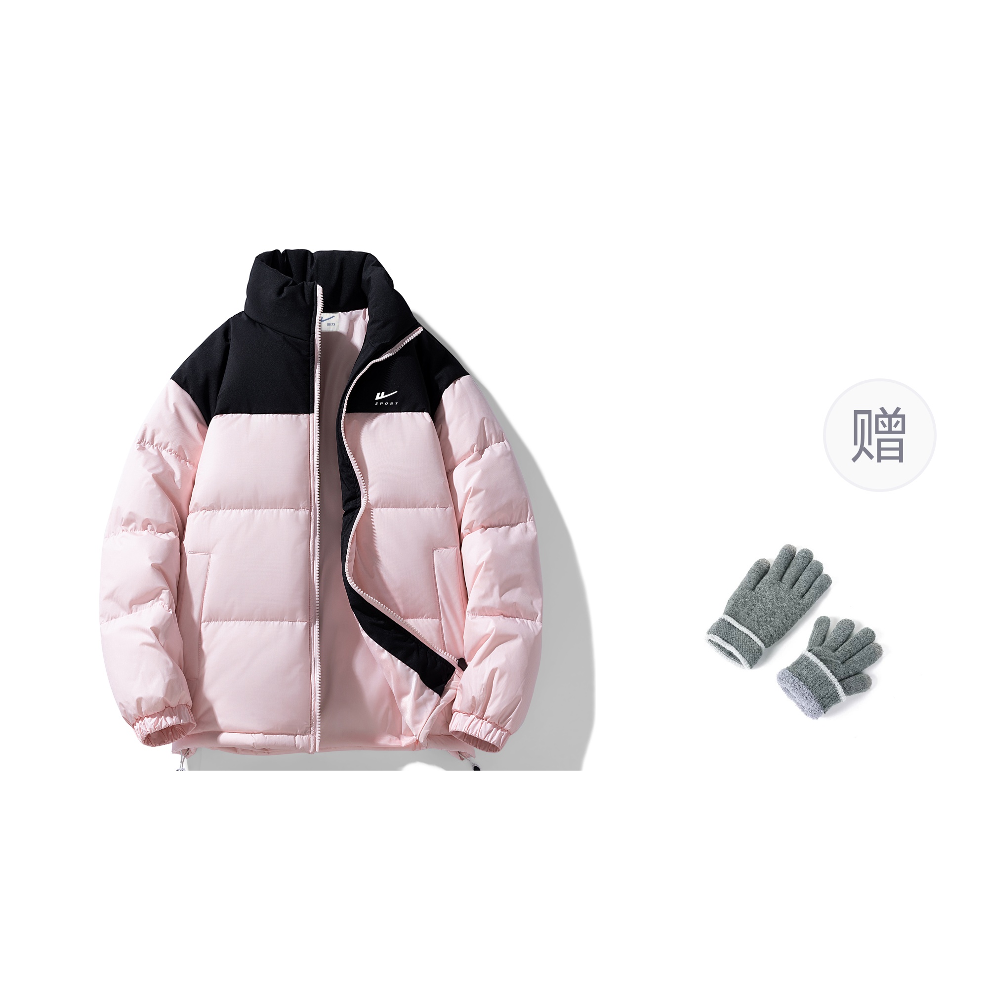 

WARRIOR Пуховик Unisex из коллекции Huichao Riding The Wind, Pink[LOGO Version]