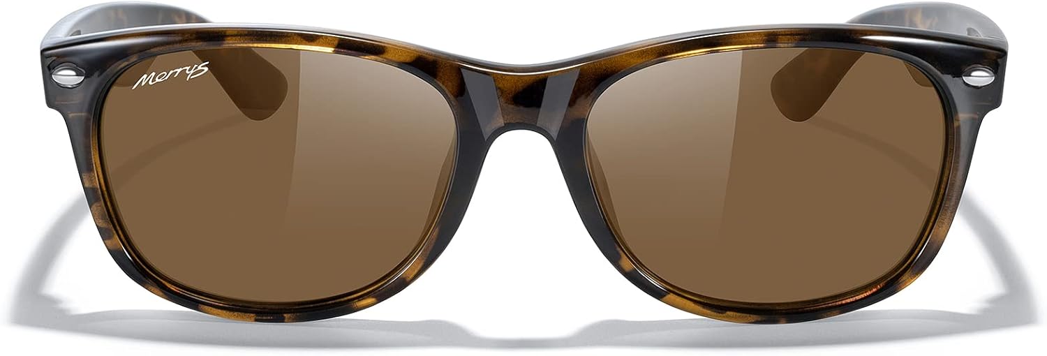 

Солнцезащитные очки MERRY'S Polarized Unisex Shades для мужчин и женщин, винтажные поляризованные солнцезащитные очки с зеркальными линзами, Leopard Frame/Non-polarized Brown Glass Lens