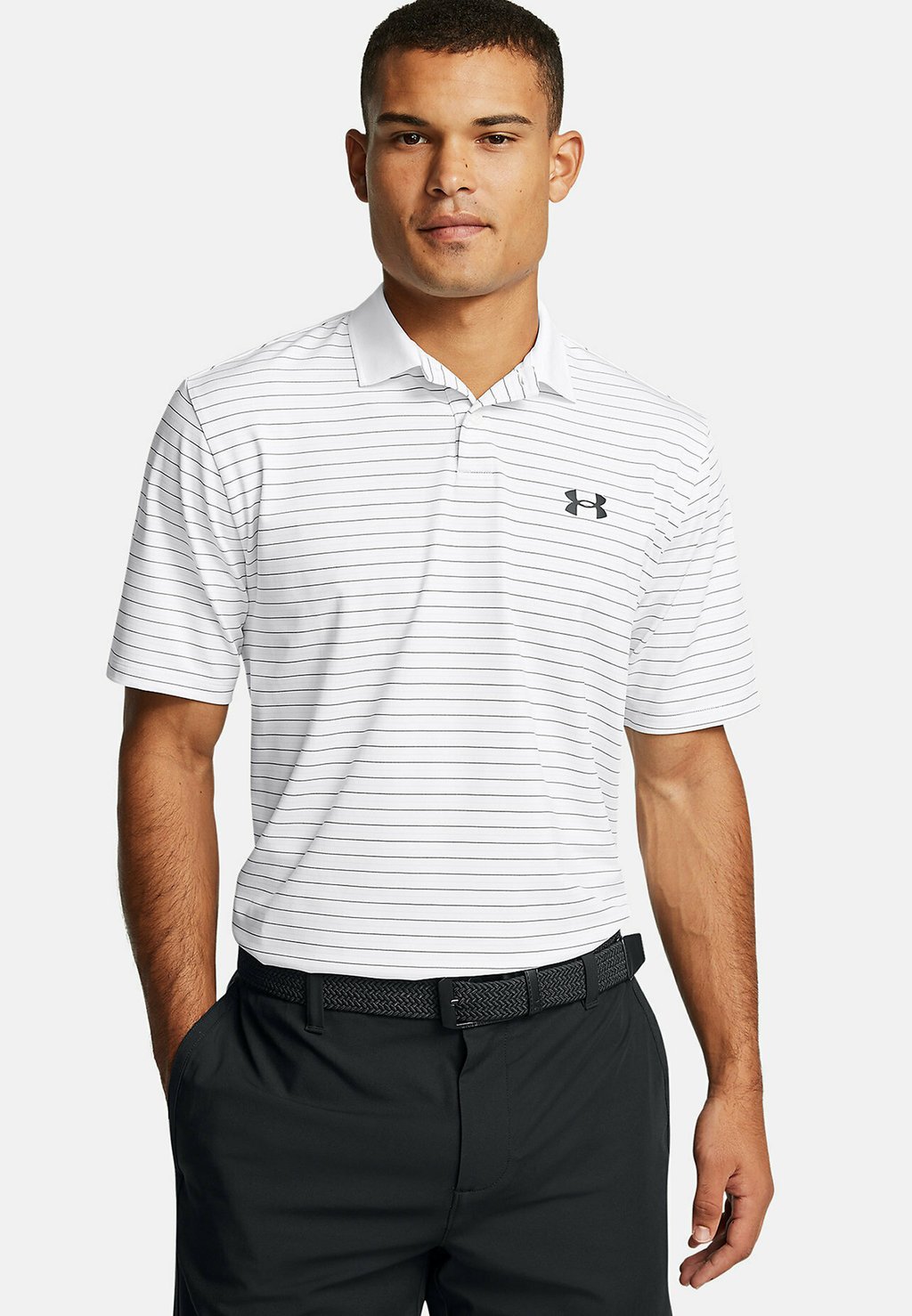 

Рубашка поло SHORT-SLEEVE STRIPE Under Armour, белый