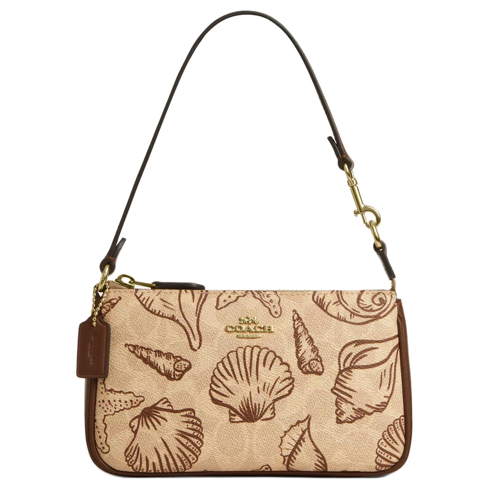 

COACH Нолита Канвас Покрытый холстом плечевой мешок