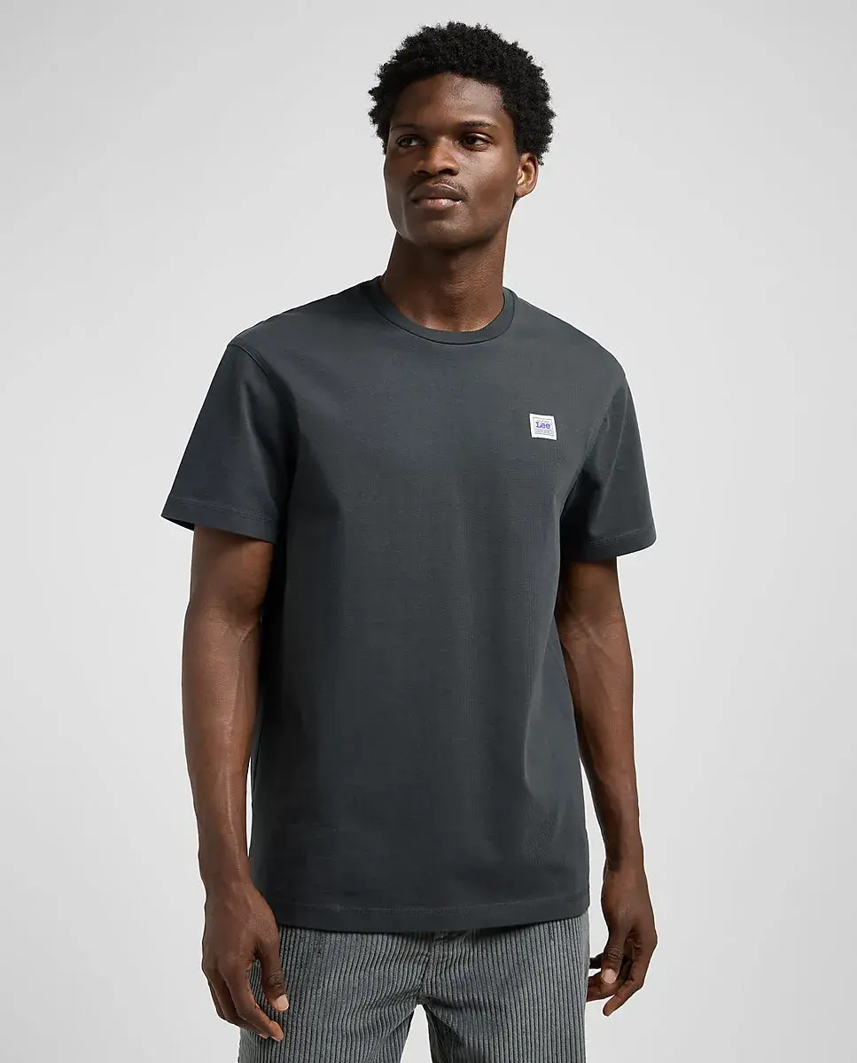 

Мужская короткая футболка в стиле рабочей одежды Lee, темно-серый