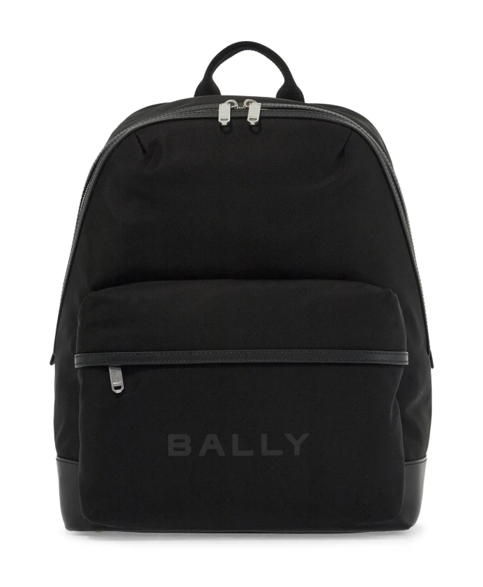 

Треккинговый рюкзак из нейлона с кожаной отделкой Bally, черный