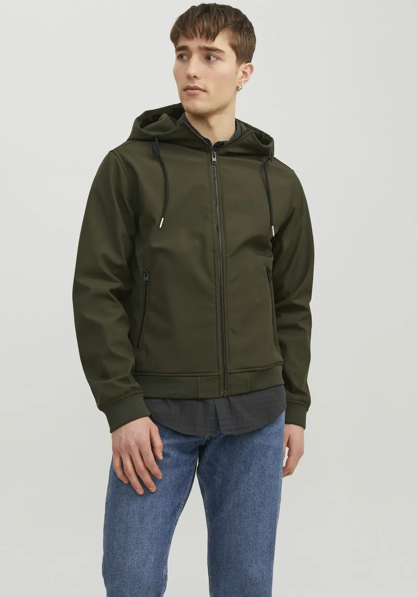 

Куртка из софтшелла Jack & Jones "JJEBASIC SOFTSHELL HOOD NOOS", с капюшоном, цвет Rosin