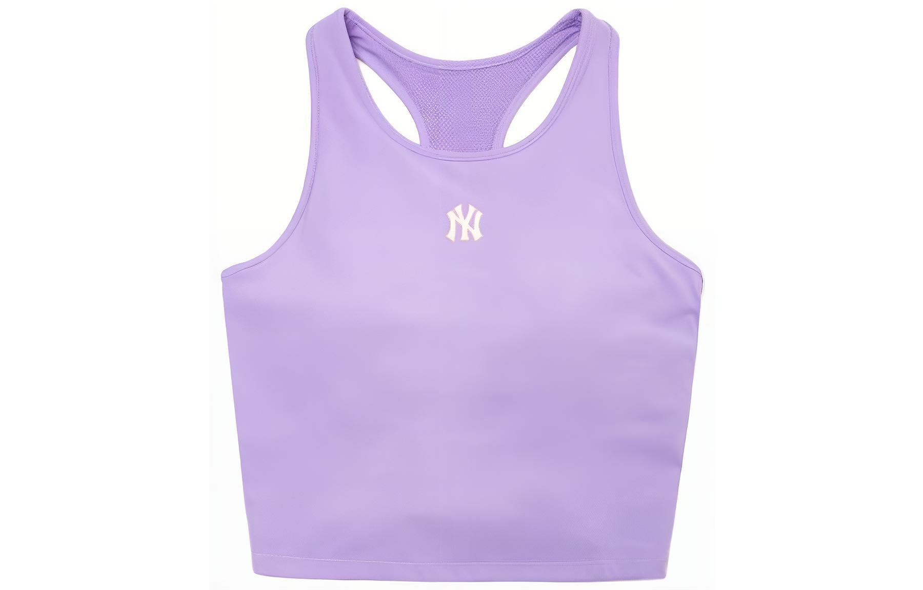 

MLB Футболка без рукавов New York Yankees для женщин, фиолетовая, с V-образным вырезом сзади