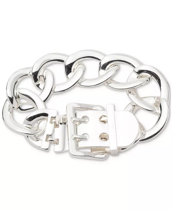 

Гибкий браслет с цепочной пряжкой серебристого тона Lauren Ralph Lauren, silver