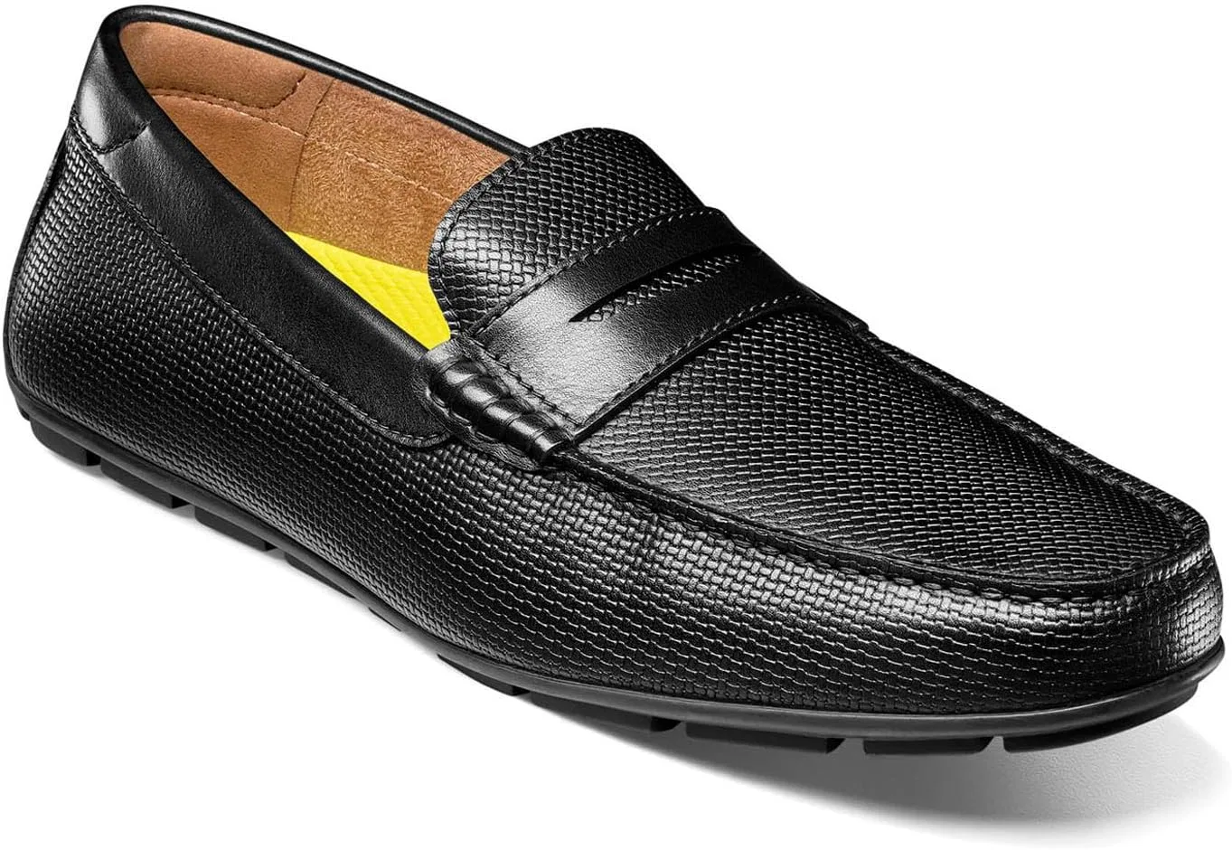 Мужские лоферы Florsheim Motor Moc Toe Penny Driver Slipper, черный