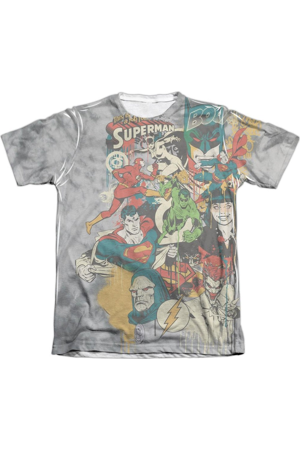 

DC Comics Friends Or Foes Adult 65/35 Поли/Хлопок Короткий рукав Футболка / Футболка Gildan, белый