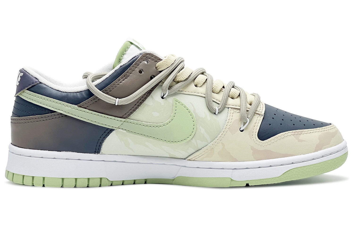

Кроссовки Nike Dunk Skateboarding Shoes Men Low-top Green/Brown, желтый/зеленый/синий