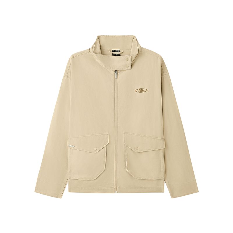 

Мужские пиджаки, цвет ирландский крем/028R, воротник-стойка, средней толщины, другие цвета Skechers, irish cream/028r