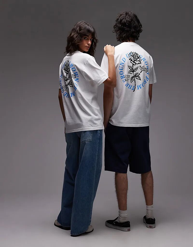 

Футболка Vans с графическим принтом на спине белого цвета, созданная с нуля