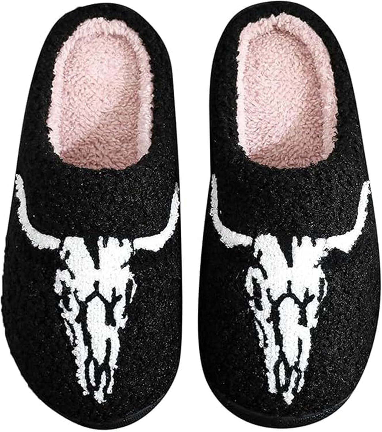 

Пушистые тапочки для женщин, мужские теплые уютные мягкие пушистые тапочки из пены с эффектом памяти, домашние тапочки с надеваниями, домашние тапочки для дома и на улице Wiretran, Cow Skeleton