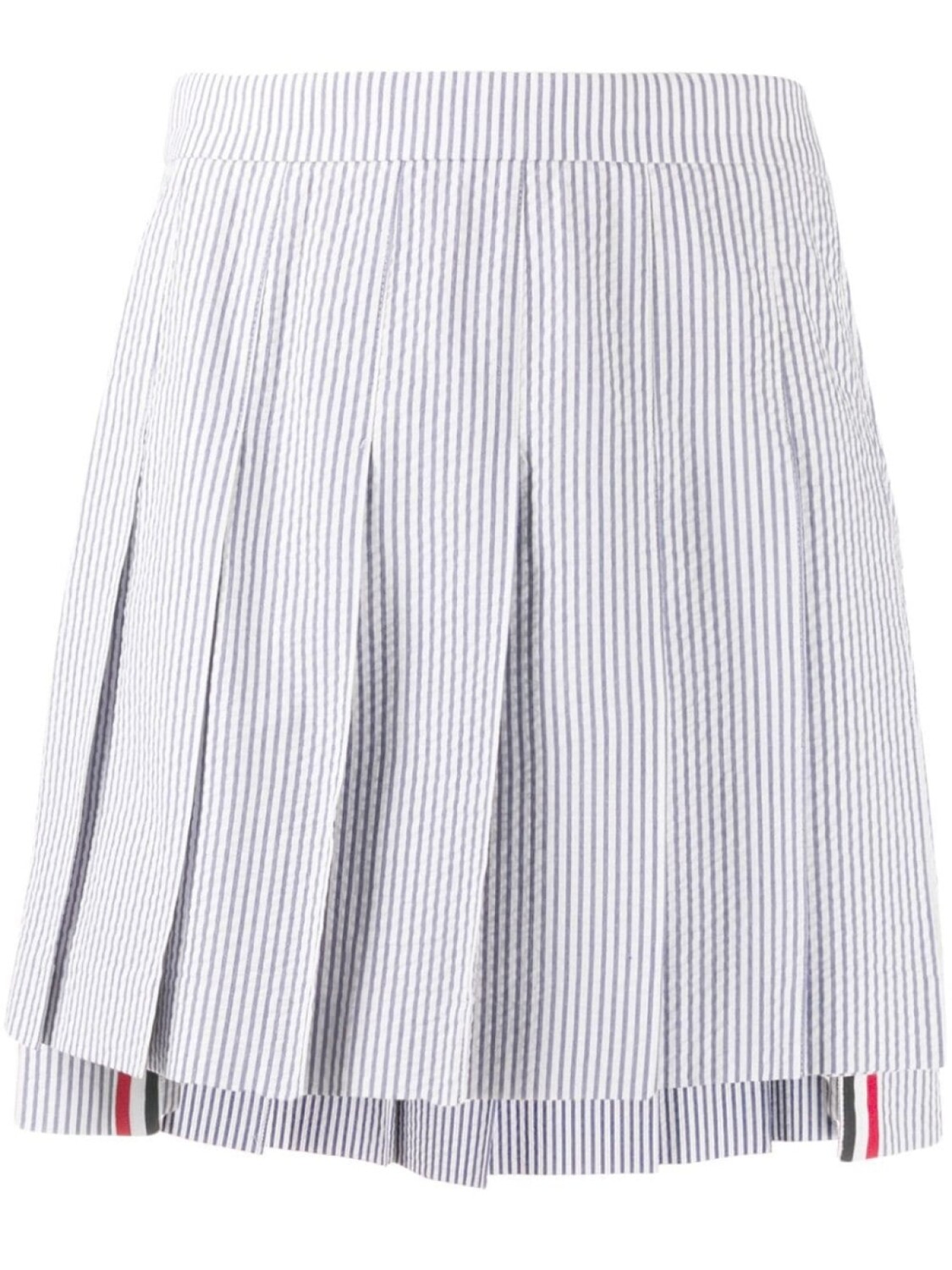 

Thom Browne плиссированная мини-юбка из сирсакера, синий