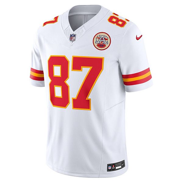 Мужская футболка Travis Kelce Kansas City Chiefs Vapor FUSE Limited белая Nike — фото 3