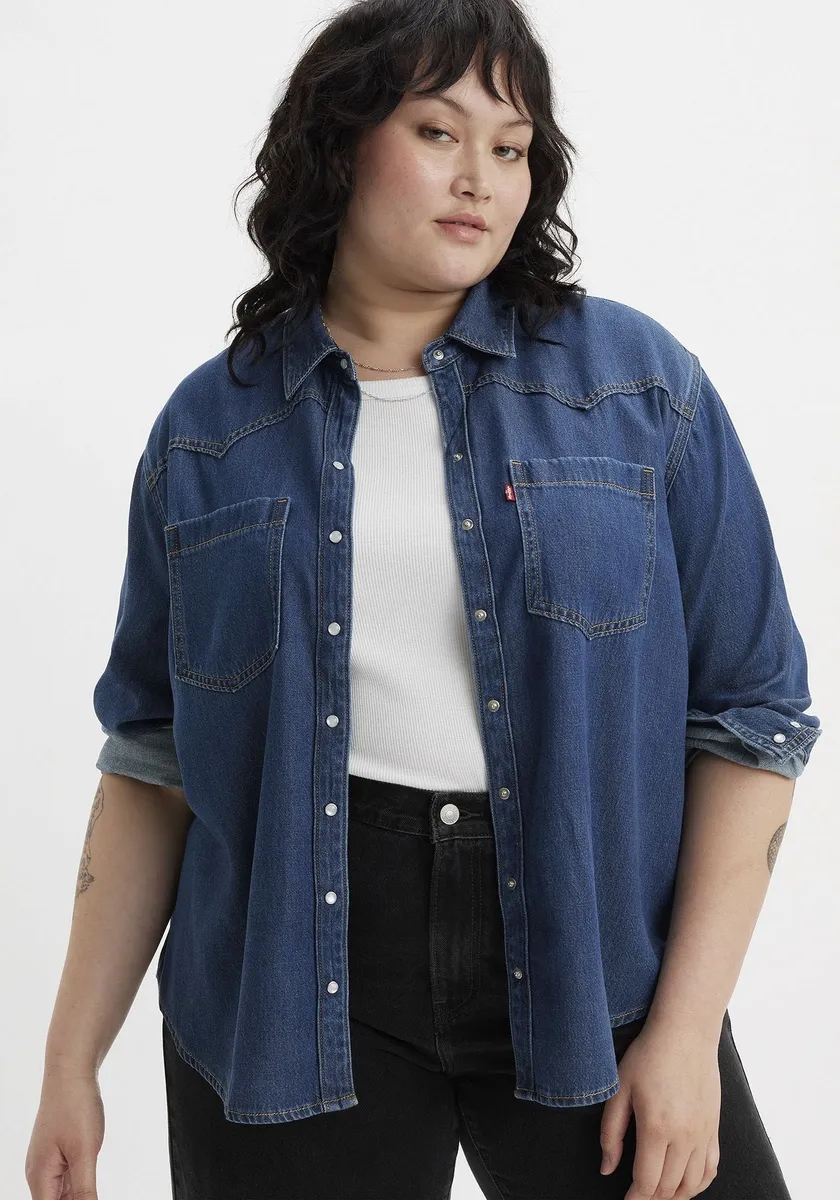 

Джинсовая блузка Levi's Plus "Teodora Western", синий