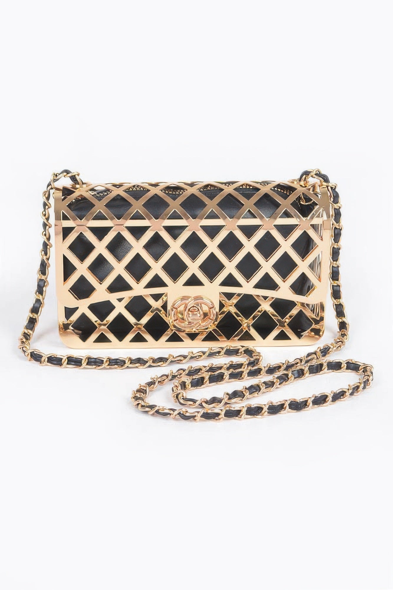 

Металлический клатч с мешочком FASHNZFAB, золотой